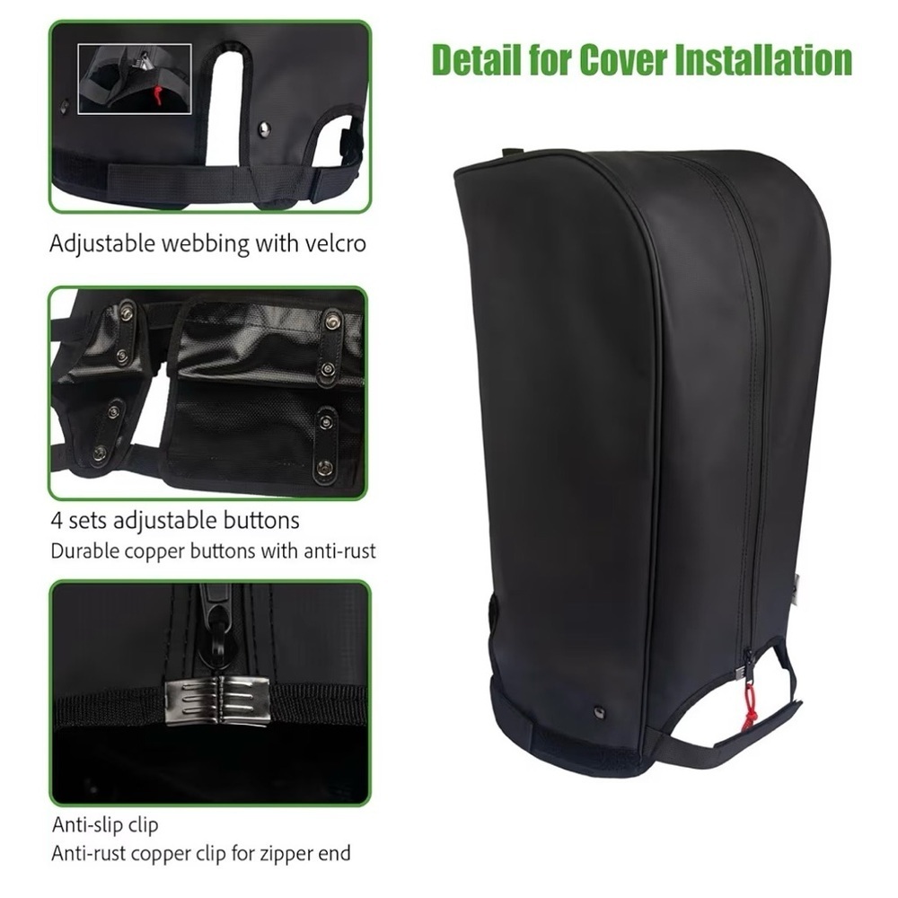 ⛳ Eudora Universal Golf Bag Rain Cover – Waterproof Vinyl – Fits 8.5–9" Bags - Picture 5 of 7